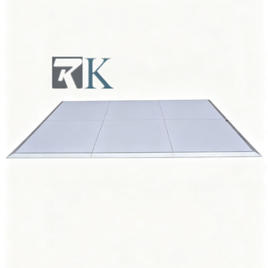 Pista de Baile Antideslizante de Color Blanco con Plataforma y Bordes de Aluminio - Product Image 1