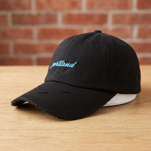 Gorra de Béisbol Negra de 6 Paneles con Bordado de Portland, Unisex, Ajustable, de Algodón, Estilo Casual, con Logotipo y Etiqueta Personalizados - Product Image 2