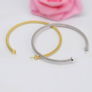 Pulsera Elástica de Malla de Plata S925 Hecha a Mano, Estilo Coreano con Doble Perla, Cadena de Moda para Mujer - Product Image 3
