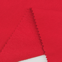 Tissu éponge en polyester CVC extensible solide à vendre 400GSM, tissu terri éponge français en coton brossé de haute qualité pour sweats à capuche/