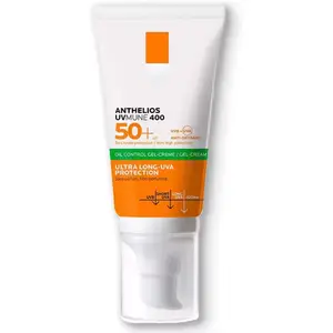 Sonnenschutz SPF 50+ Ölkontrolle leichte und fettfreie geeignete Sonnencreme mit grüner Kennzeichnung für fette und gemischte Haut