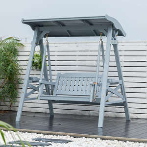 Balançoire suspendue en <span class=keywords><strong>bois</strong></span> massif JX, stable et robuste, facile à installer, peut supporter le poids de plusieurs personnes - Product Image 3