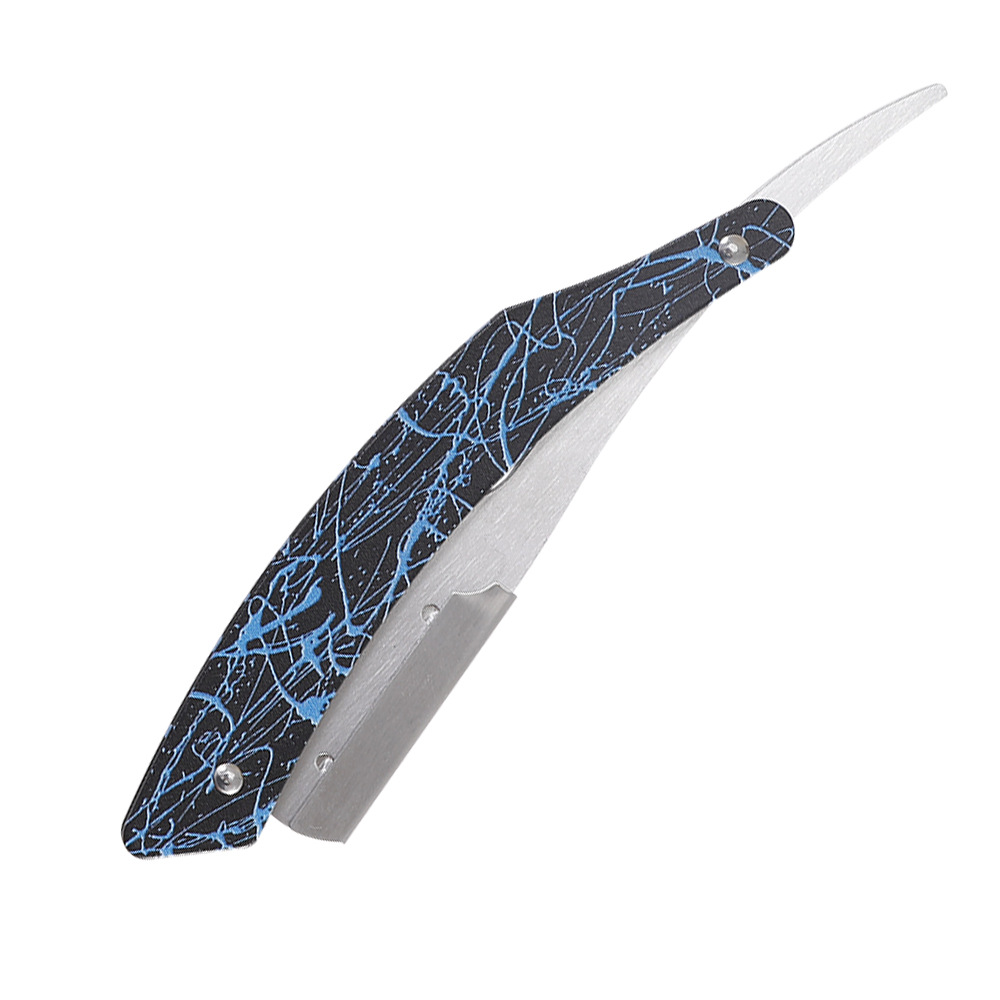 Deep magenta-blue vein curved tail sanded