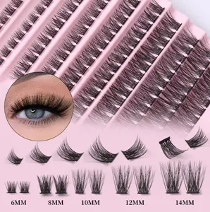 Wholesale Individual DIY Eyelash Extension Glue-based Eyelash Cluster Fashion DIY Lashes Private Label Eyelash Clusters