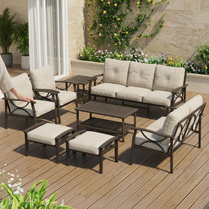 Ensemble <span class=keywords><strong>de</strong></span> canapés d'extérieur classiques élégants, structure en métal bronze, 6 pièces, mobilier <span class=keywords><strong>de</strong></span> patio, ensemble <span class=keywords><strong>de</strong></span> sièges profonds, coussins imperméables, <span class=keywords><strong>salon</strong></span> <span class=keywords><strong>de</strong></span> <span class=keywords><strong>jardin</strong></span> - Product Image 1