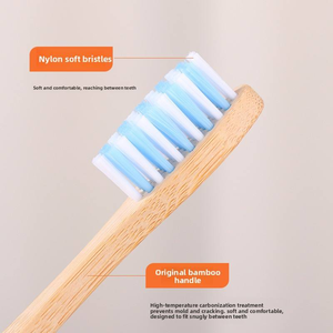Brosse à dents jetable en bambou à poils souples avec manche en bambou, idéale pour la maison et les voyages, pour enfants et adultes – Meilleures ventes - Product Image 3