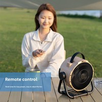 Ventilateur de camping portable H10 de taille jumbo avec batterie 20000 mAh, éclairage LED et socle, peut charger le téléphone