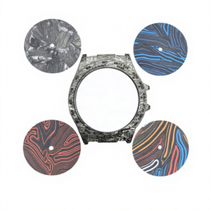 단조 카본 파이버 남성용 시계 케이스 크로노그래프 가시형 무브먼트 방수 사파이어 크리스탈 블랙 OEM 로고 시계 조립품 - Product Image 3