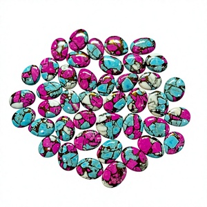 Piedras Preciosas Raras TASBIYA GEMS, Color Algodón de Azúcar, Multicolor, Formas Naturales Mixtas, Cabujón Pulido Suelto, Certificado por Terceros - Product Image 1