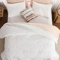 Ensemble de housse de couette tuftée 100% coton de haute qualité literie lavée pour la maison et l'hôtel King Queen Twin et tailles complètes disponibles