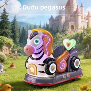2026 New Model Children's Coin-Operated Electric <b>Swing</b> Machine Dudu Flying Horse MP5 HD LCD Screen 3D Interactive - Product Image 2