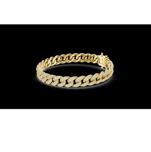 สายรัดข้อมือลายเพชรคิวบาสำหรับแล็บทำจากเงินสเตอร์ลิงออกแบบมาเพื่อเป็นของขวัญในงานปาร์ตี้ของผู้หญิงดีไซน์เก๋ไก๋เหนือกาลเวลา - Product Image 1