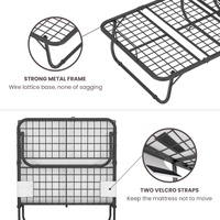 Lit pliant ZDC-3 avec matelas pour adultes, housse de rangement incluse, lit d'appoint pour invités
