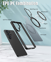 Coque de téléphone personnalisée pour Samsung S26 Ultra, coque de protection pour Samsung S25 S24 S23, coque de téléphone portable antichoc avec support en métal
