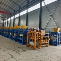 Machine à Briques Semi-Automatique Économique 4-26, Petite Machine à Blocs Creux en Béton pour Petites Entreprises en Afrique