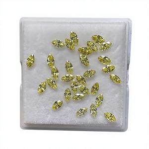 Starsgem Hpht CVD合成ラボ成長ルーズダイヤモンドファンシーイエローマーキスカットCVDラボ作成イエローダイヤモンド - Product Image 1