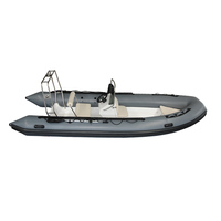 Bateau pneumatique semi-rigide en fibre de verre RIB-520A certifié CE, tube Hypalon, bateau de pêche, fabricant d'usine