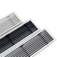 Grille invisible pour bouche d'aération linéaire encastrée, convient aux plafonds intérieurs.