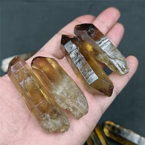 Grappe de quartz fumé jaune naturel poli, pierre de guérison pour la décoration intérieure Feng Shui et fournisseur en gros - Product Image 2