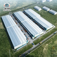 Bâtiment d'entrepôt préfabriqué fermé - Hangar de stockage à structure en acier haute résistance avec conception professionnelle