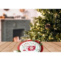 SC ECOMMERCE Italia Set Peralatan Makan Natal 42-Piece Buatan Italia Model IY-3D5Z-DP6F