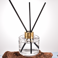 Bouteille diffuseur de parfum vide de luxe en gros, ronde, 50ml, 100ml, 200ml
