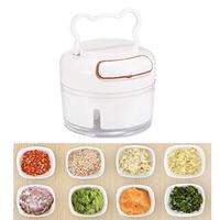 HYRI Mini hachoir à ail en plastique, presse-aliments, récipient, hachoir à oignon, chili, fruits, viande, cacahuètes, râpe, éplucheur, broyeur, outils, gadgets