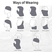 Masque de ski personnalisé 1 trou Bonnets avec logo personnalisé cagoule complète anti-poussière en tricot pour les sports d'extérieur