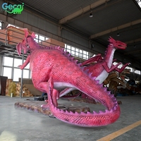 Modèle de dragon animatronique en métal grandeur nature Gecai Monster pour les parcs d'aventure et les centres commerciaux
