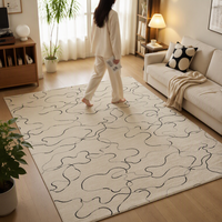 Grand tapis de luxe sur mesure pour salon et chambre à coucher, tapis moderne pour chevet et tapis de sol