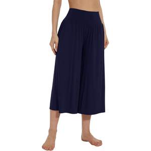 Pantalon Capri Large Personnalisé pour Femme, Taille Haute, en Viscose de Bambou, avec Poches, Tailles S-XXL - Product Image 3