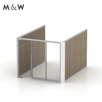 M&W Commercial – Unité de cloisonnement de bureau moderne en aluminium modulaire avec isolation acoustique pour bureaux financiers