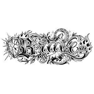 Pegatinas de <span class=keywords><strong>Tatuajes</strong></span> Estilo Gótico Inglés, Resistentes al Agua, Duraderas, con Letras Negras Intensas, Formas Geométricas, de Lujo <span class=keywords><strong>para</strong></span> <span class=keywords><strong>Hombres</strong></span> - Product Image 1