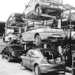 Rayonnage de stockage pour voitures en acier de récupération - Product Image 3