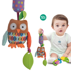 <span class=keywords><strong>Hochet</strong></span> et anneau de dentition sensoriel en peluche douce pour bébé, jouet suspendu confortable pour lit et berceau - Product Image 2