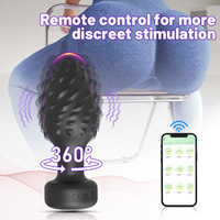 App-gesteuerter Silikon-Prostatamassager Analvibrator Butt Plug Erwachsenen-Sexspielzeug für Männer und Frauen Vibrierende Stimulation