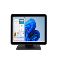 Monitor PC Industri Layar Sentuh 17 inci 4:3 Casing Metal Kokoh Tahan Air IP65 Panel TFT LCD IPS Kiosk POS USB RS232