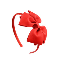Accessoires de Cheveux Tendance en Gros pour Femmes : Serre-Têtes en Ruban Gros-Grain Couleur Unie avec Double Nœud, Également pour Filles