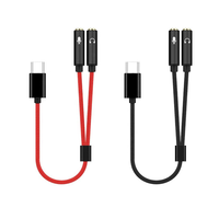 Typ-C zu Dual 3,5mm AUX-Kabel Kopfhörer-Mikrofon-Splitter Hi-Res DAC Audio-Adapter für PC-Gaming Tragbar
