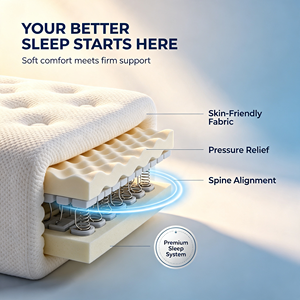 <span class=keywords><strong>Matelas</strong></span> King Size/Double couche à ressorts ensachés en latex, épaisseur 240 mm, qualité hôtelière, style <span class=keywords><strong>Simmons</strong></span>, soutien de la colonne vertébrale - Product Image 2