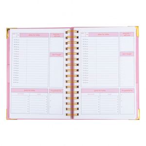 2025 Custom A5 Hardcover <b>Notebook</b> Undated Spiral Bound Self-Care Planner Promotional Leather Cover Gift Box Customizable - Product Image 4