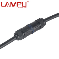 Connecteur LED étanche IP68 pour câble électrique extérieur 3P étanche à l'air, à la poussière et à l'eau, 3, 4, 5 pôles