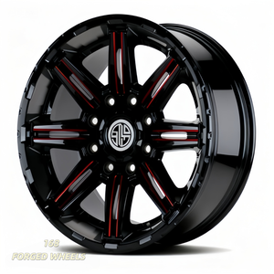 168 Rines Deportivos Personalizados de Aleación de Aluminio Cóncavos y Profundos para Todoterreno 4x4, Negros y Rojos, 6x139.7 6x135 5x108 para Gladiator <span class=keywords><strong>Agera</strong></span> Regera - Product Image 3