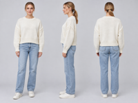 Pull tricoté personnalisé OEM ODM pour femme, col rond, manches ballon, court, tricot épais, faible MOQ, échantillon rapide