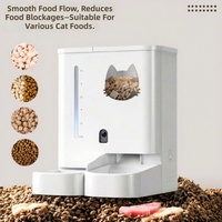 Distributeur automatique de nourriture pour animaux de compagnie intelligent avec caméra vidéo WiFi, distributeur de nourriture et d'eau 2 en 1, grande capacité 5L/4L, contrôle par application 5G, distributeur de nourriture pour chats et chiens