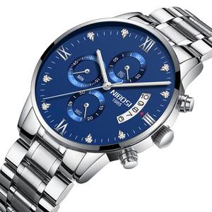 Drioshipping 2309-2 Luxury <b>Men's</b> Quartz <b>Wristwatch</b> Custom Logo Waterproof Stainless Steel Alloy Diamond Accents Fashion Business - Product Image 4