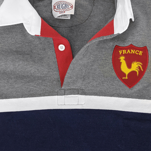 Maillot de <span class=keywords><strong>rugby</strong></span> à rayures Oxford de la <span class=keywords><strong>France</strong></span> personnalisé tontons - Product Image 4