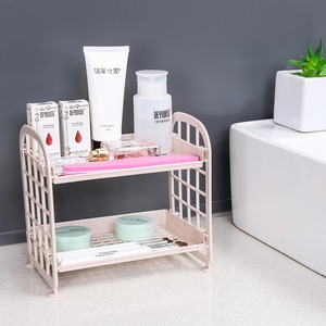 Two Layer Plastic <b>Spice</b> <b>Rack</b> For <b>Kitchen</b> Storage Pink Lightweight Condiment Organizer With Spoon Accessory - Product Image 4