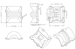 Lensa PMMA Fokus Linear 10X180 Derajat 26mm untuk Lampu Ambang Jendela / Wall Washer / Lampu Dinding - Product Image 6