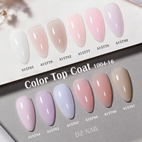 DZ NAIL Top Coat Gel UV Haute Brillance, Séchage Lampe UV, Longue Durée, Non Toxique, Écologique, Sans Résidu, pour Salon de Manucure, Couche de Finition Colorée